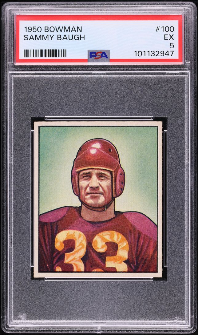 1950 Bowman Football Sammy Baugh #100 PSA 5 EX