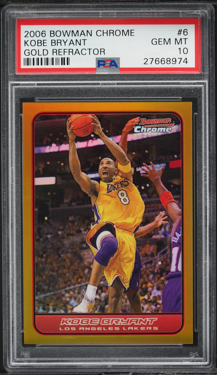 2006 Bowman Chrome Gold Refractor Kobe Bryant /50 #6 PSA 10 GEM MINT