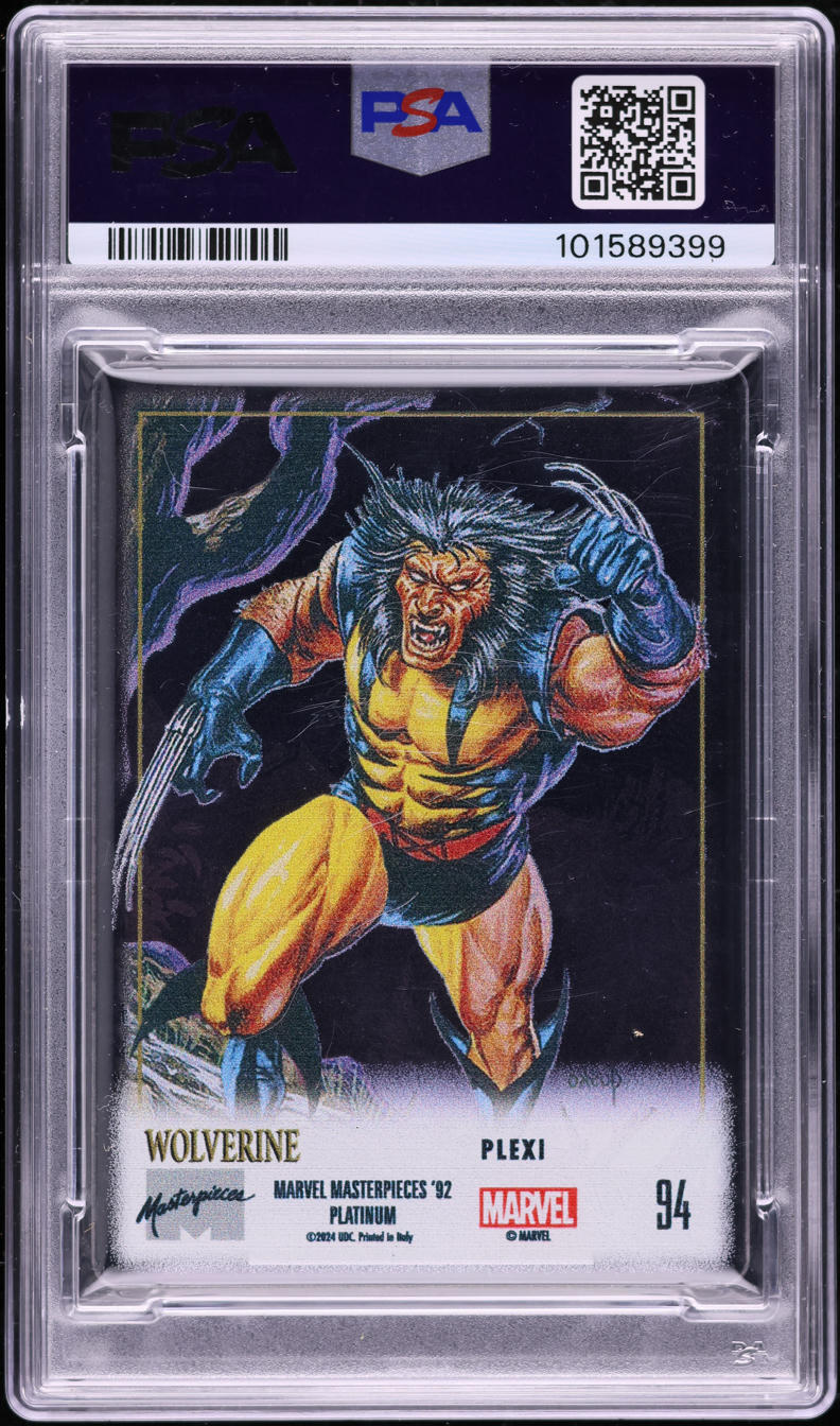2024 Upper Deck Marvel Masterpieces '92 Platinum Plexi Wolverine