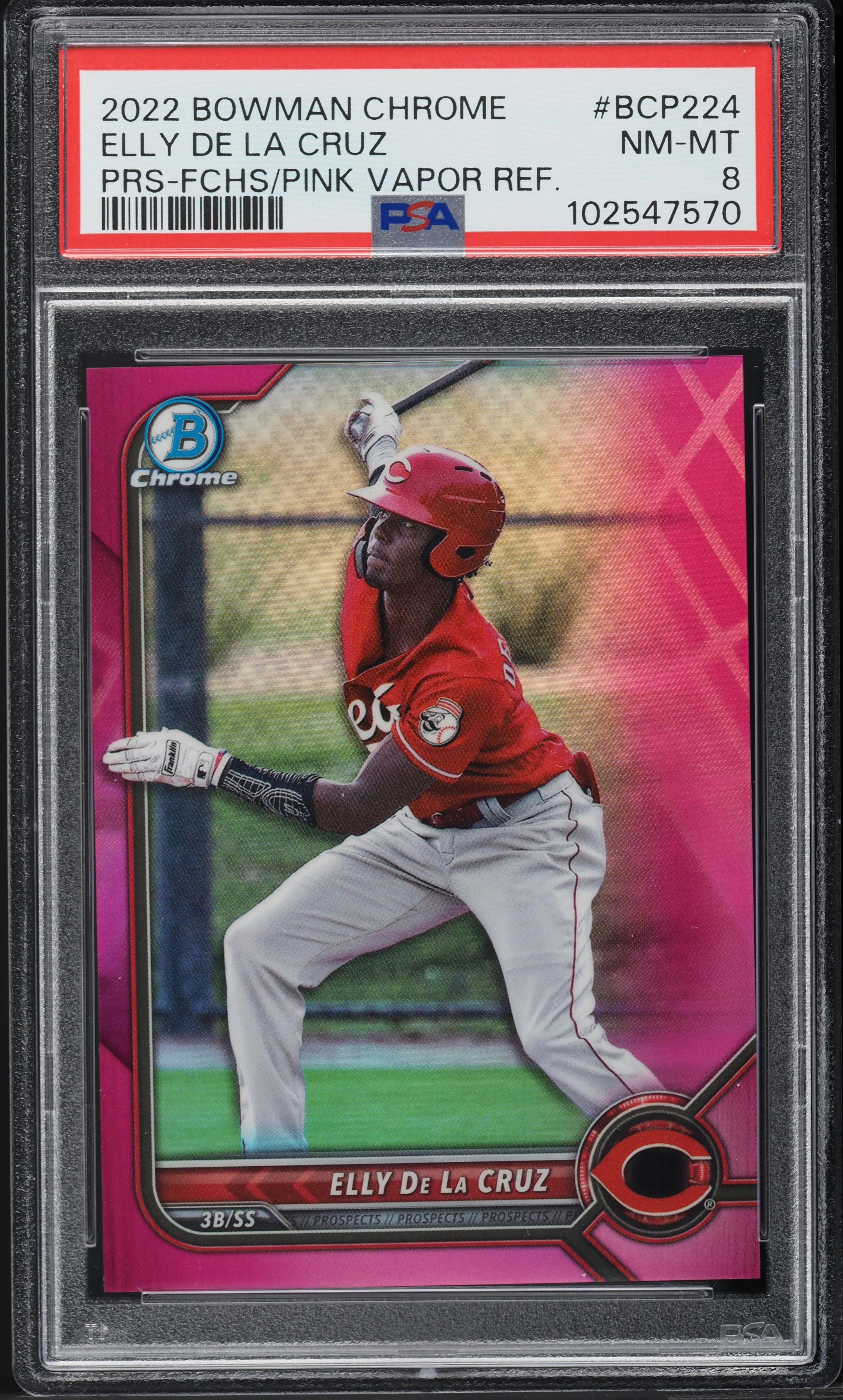 2022 Bowman Chrome Fuchsia Pink Vapor Elly De La Cruz PROSPECT