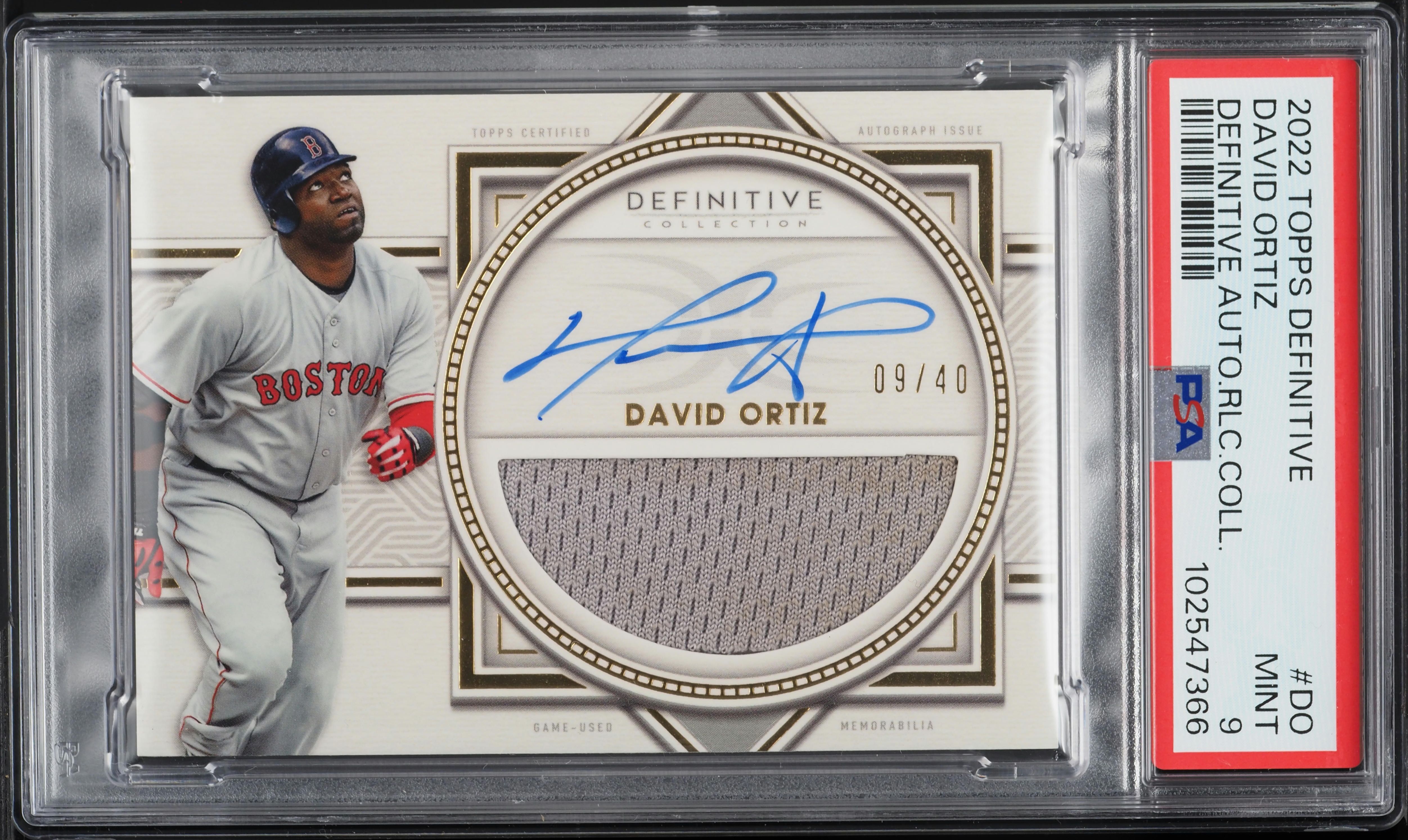 2022 Topps Definitive Collection David Ortiz PATCH AUTO /40 #DARC 
