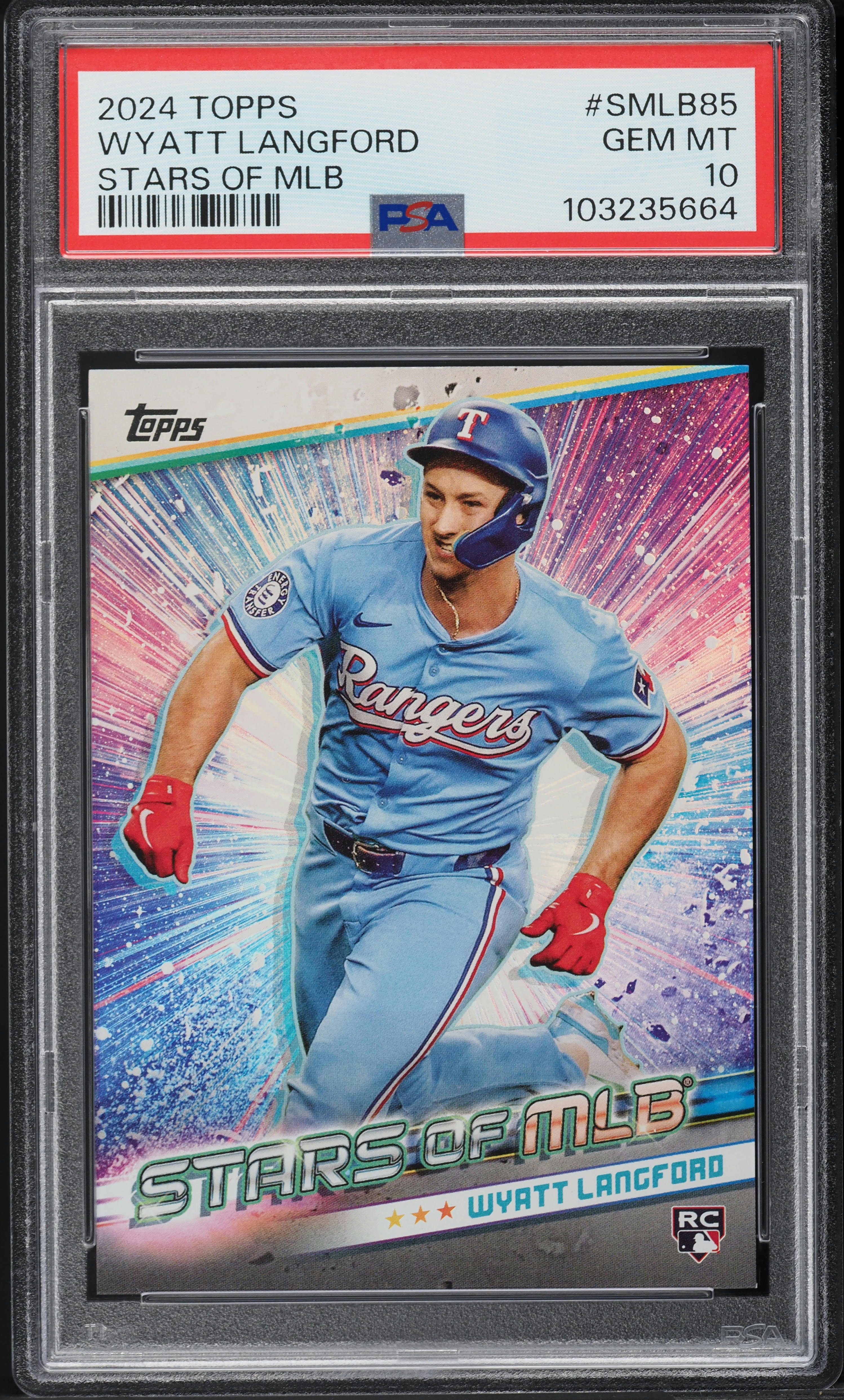 2024 Topps Stars Of MLB Update Wyatt Langford ROOKIE #SMLB-85 PSA 