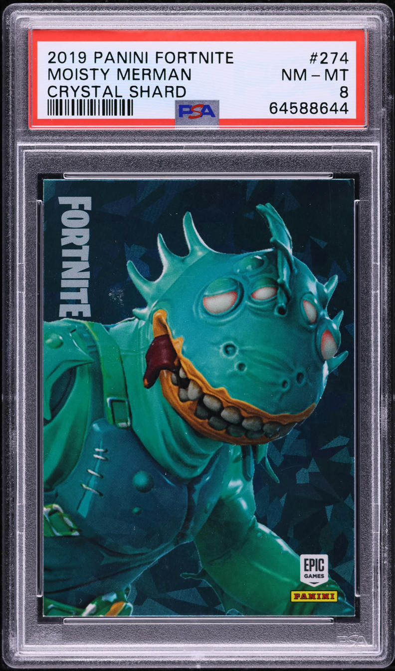 2019 Panini Fortnite Series 1 Crystal Shard Moisty Merman #274 PSA 8 NM-MT
