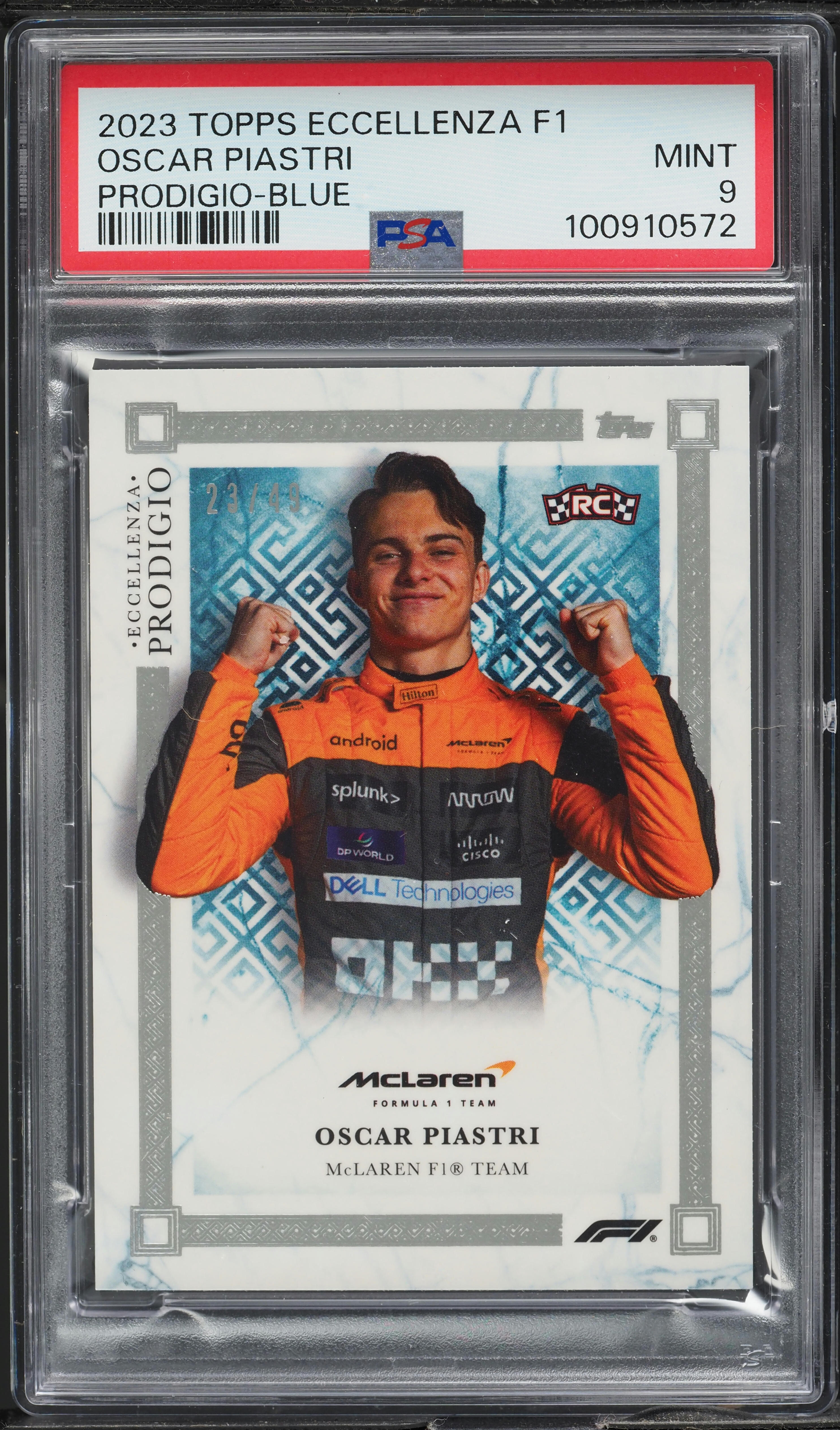 2023 Topps Eccellenza Formula 1 Prodigio Blue Oscar Piastri ROOKIE