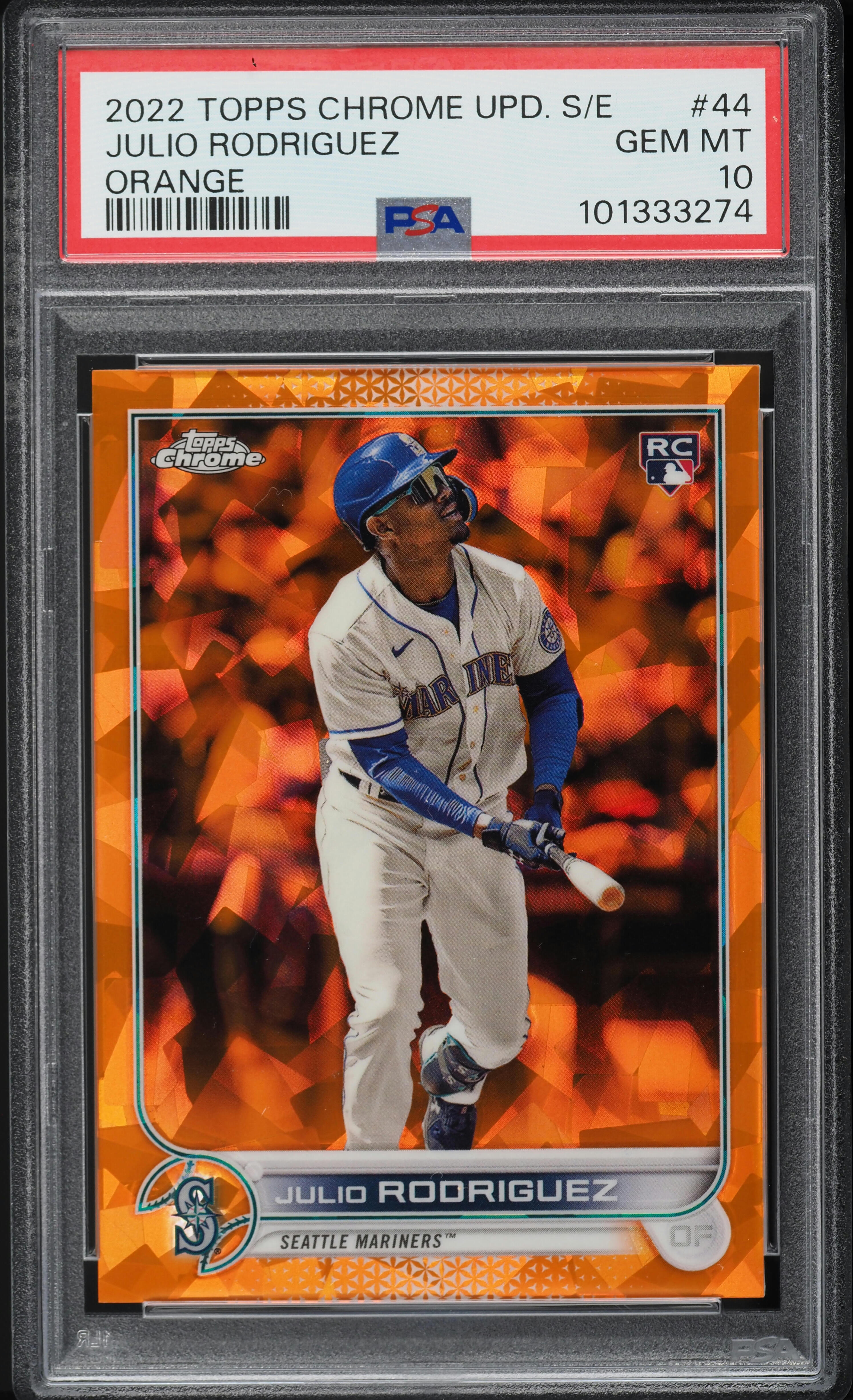 2022 Topps Chrome Update Sapphire Orange Julio Rodriguez RC /25