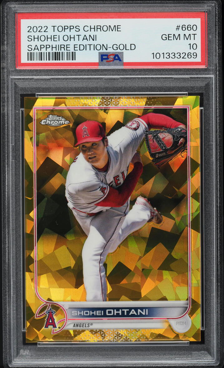 2022 Topps Chrome Sapphire Edition Gold Shohei Ohtani /50 #660 PSA