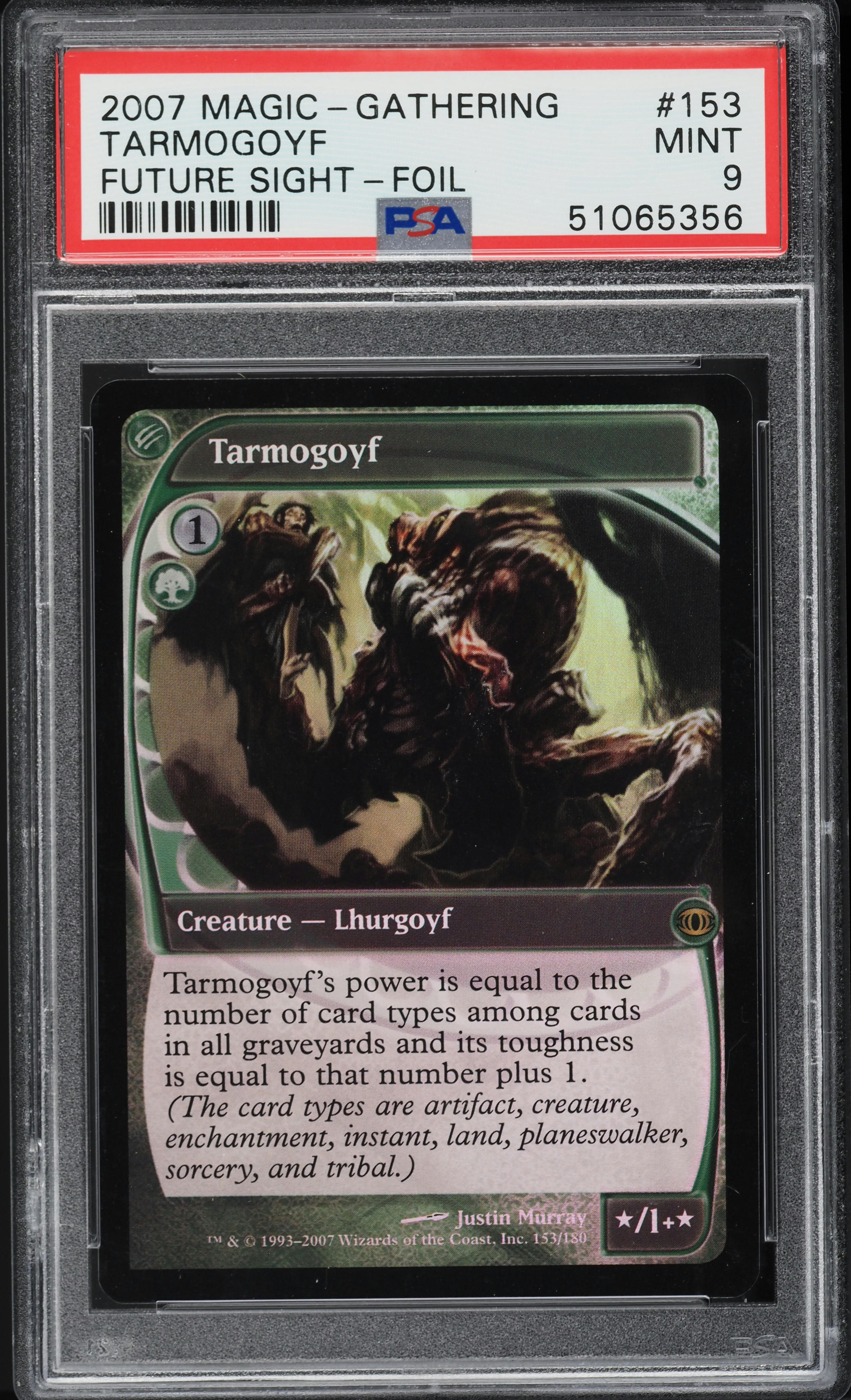 2007 Magic The Gathering MTG Future Sight Foil Tarmogoyf #153 PSA