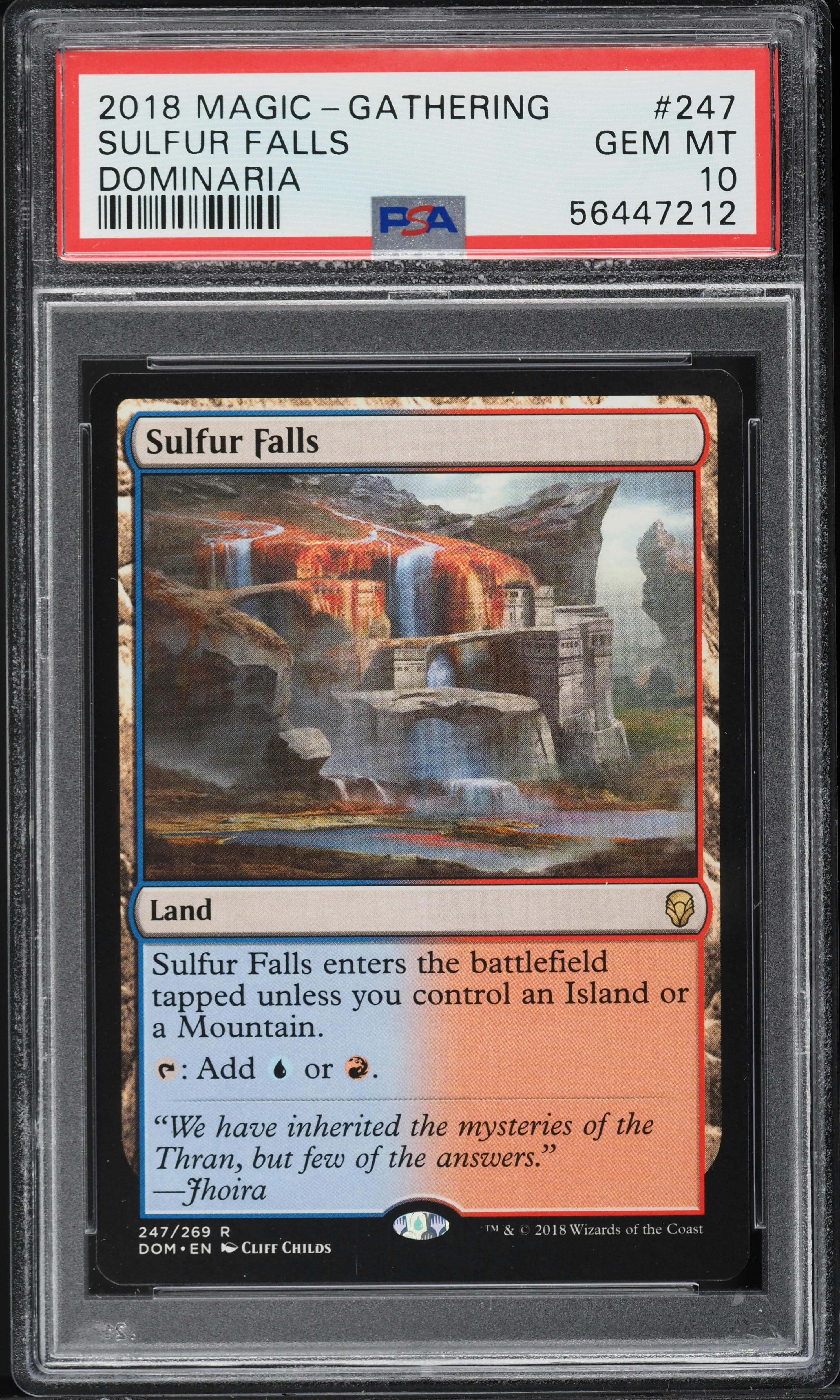 2018 Magic The Gathering MTG Dominaria Sulfur Falls #247 PSA 10