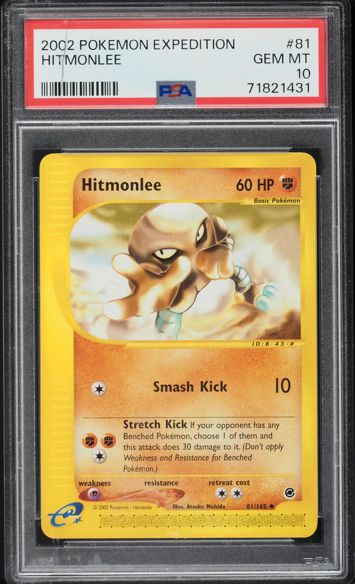 2002 Pokemon Expedition Hitmonlee #81 PSA 10 GEM MINT