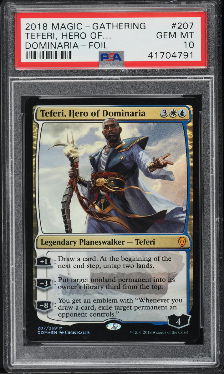 2018 Magic The Gathering MTG Dominaria Foil Teferi, Hero Of Dominara #207  PSA 10 on Fanatics Collect