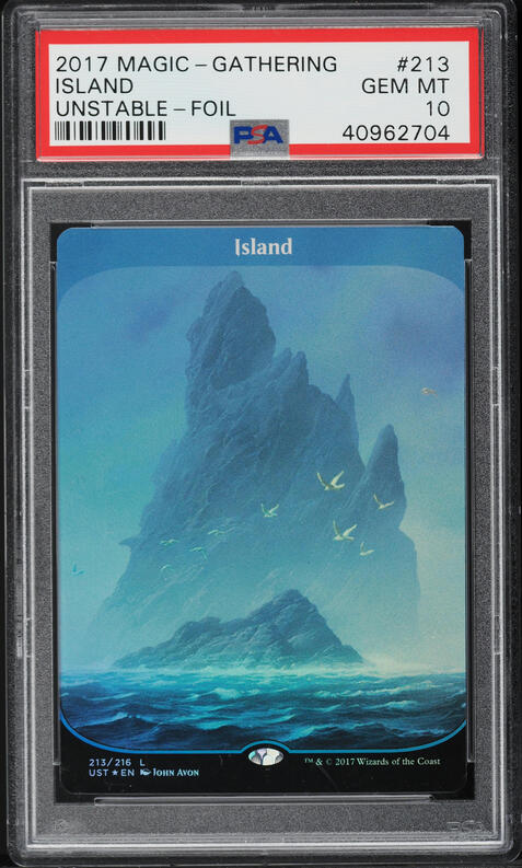 2017 Magic The Gathering Unstable Foil Island #213 PSA 10 GEM MINT
