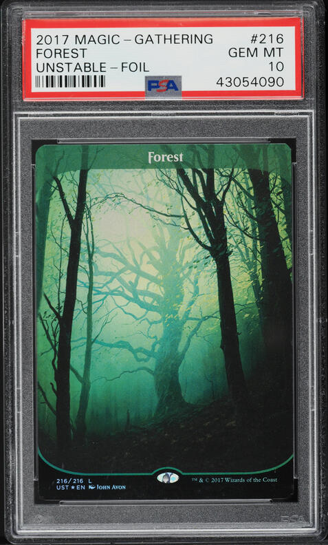 マジック：ザ・ギャザリング MTG  covered forest PSA10 1993 Magic The Gathering MTG Unlimited Forest PSA 10 GEM MINT on