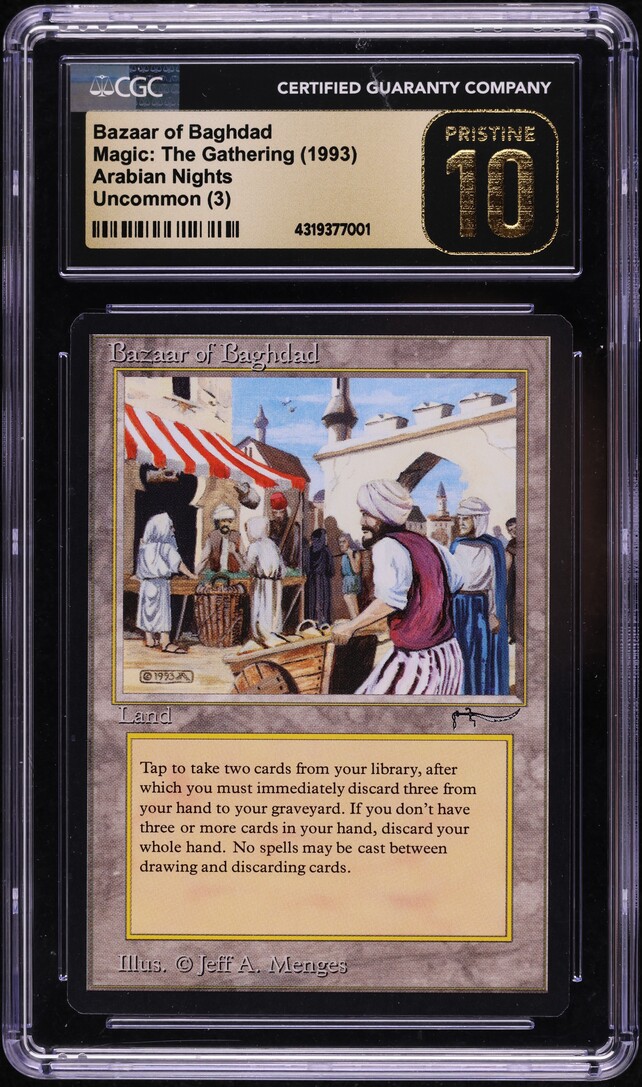 1993 Magic The Gathering MTG Arabian Nights Bazaar Of Baghdad CGC