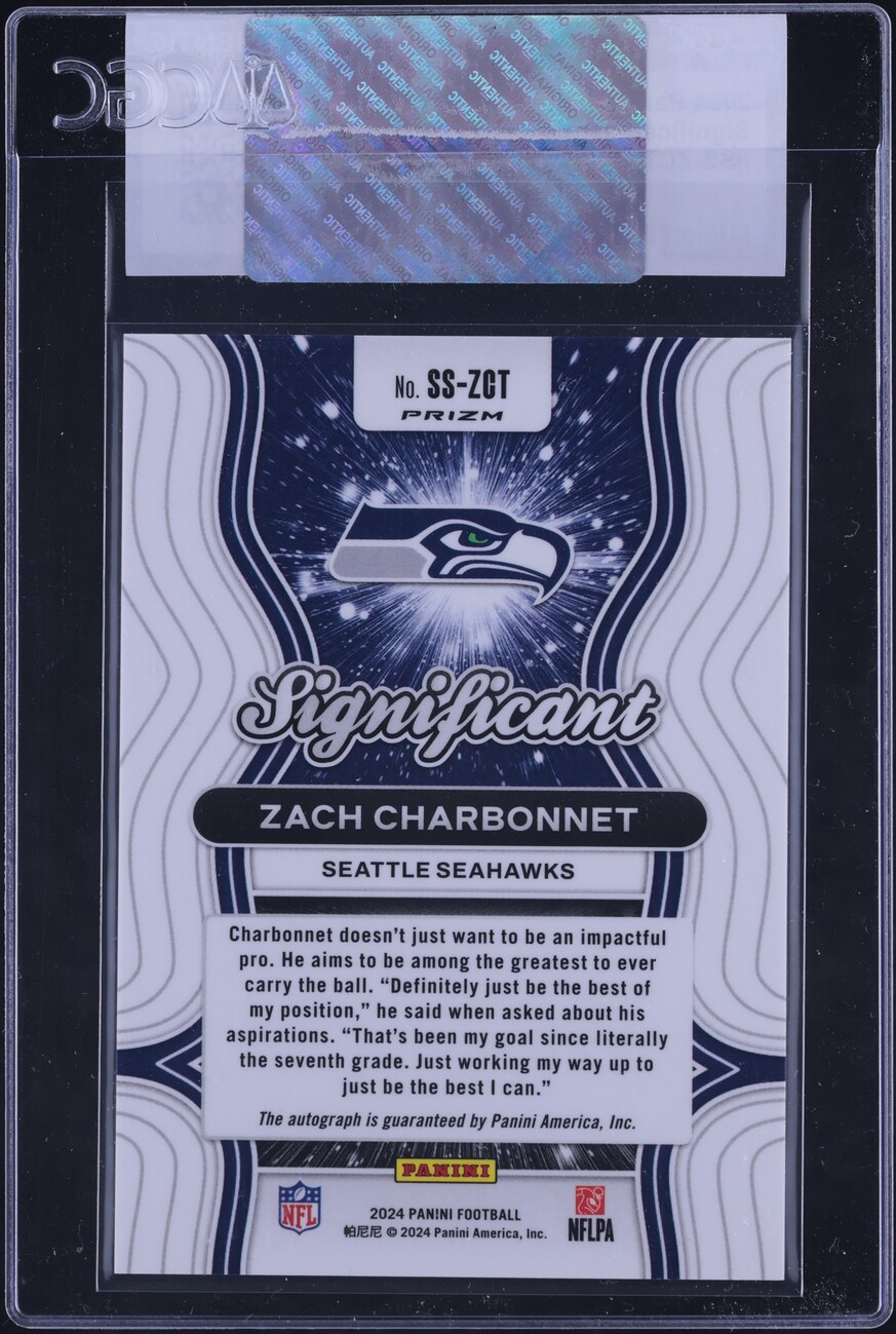 2024 Panini Prizm Significant Signatures Zach Charbonnet AUTO #SS