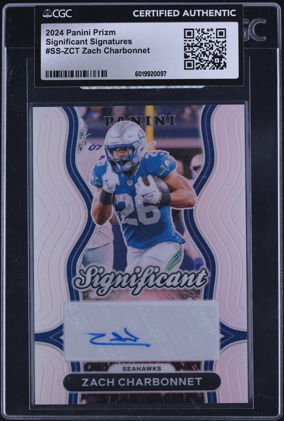2024 Panini Prizm Significant Signatures Zach Charbonnet AUTO #SS