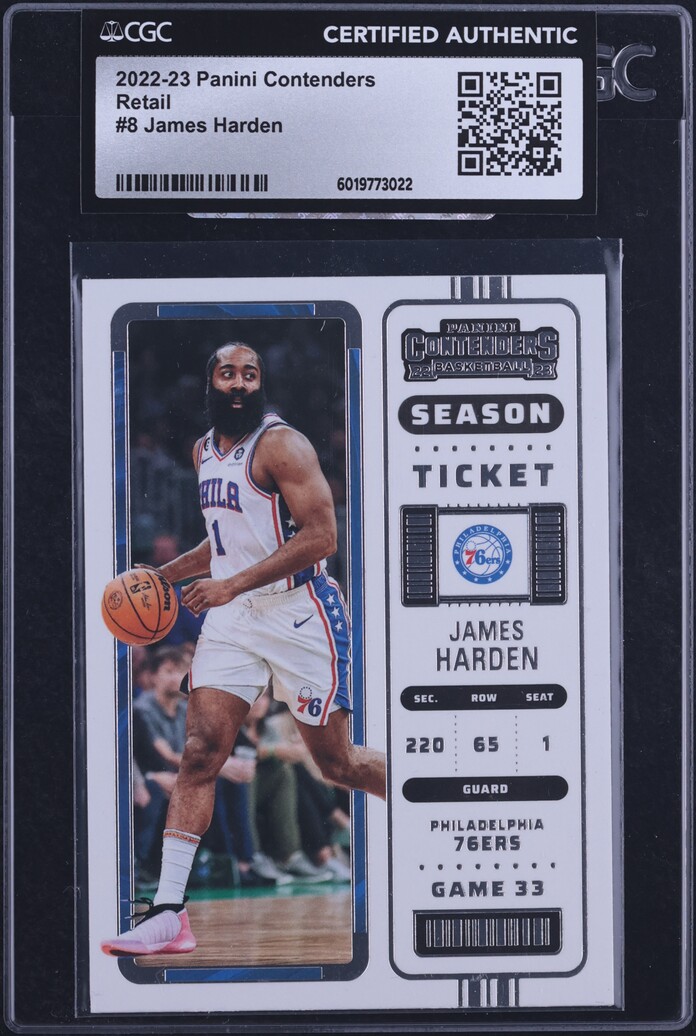 2022 Panini Contenders Retail James Harden #8 CGC AUTH