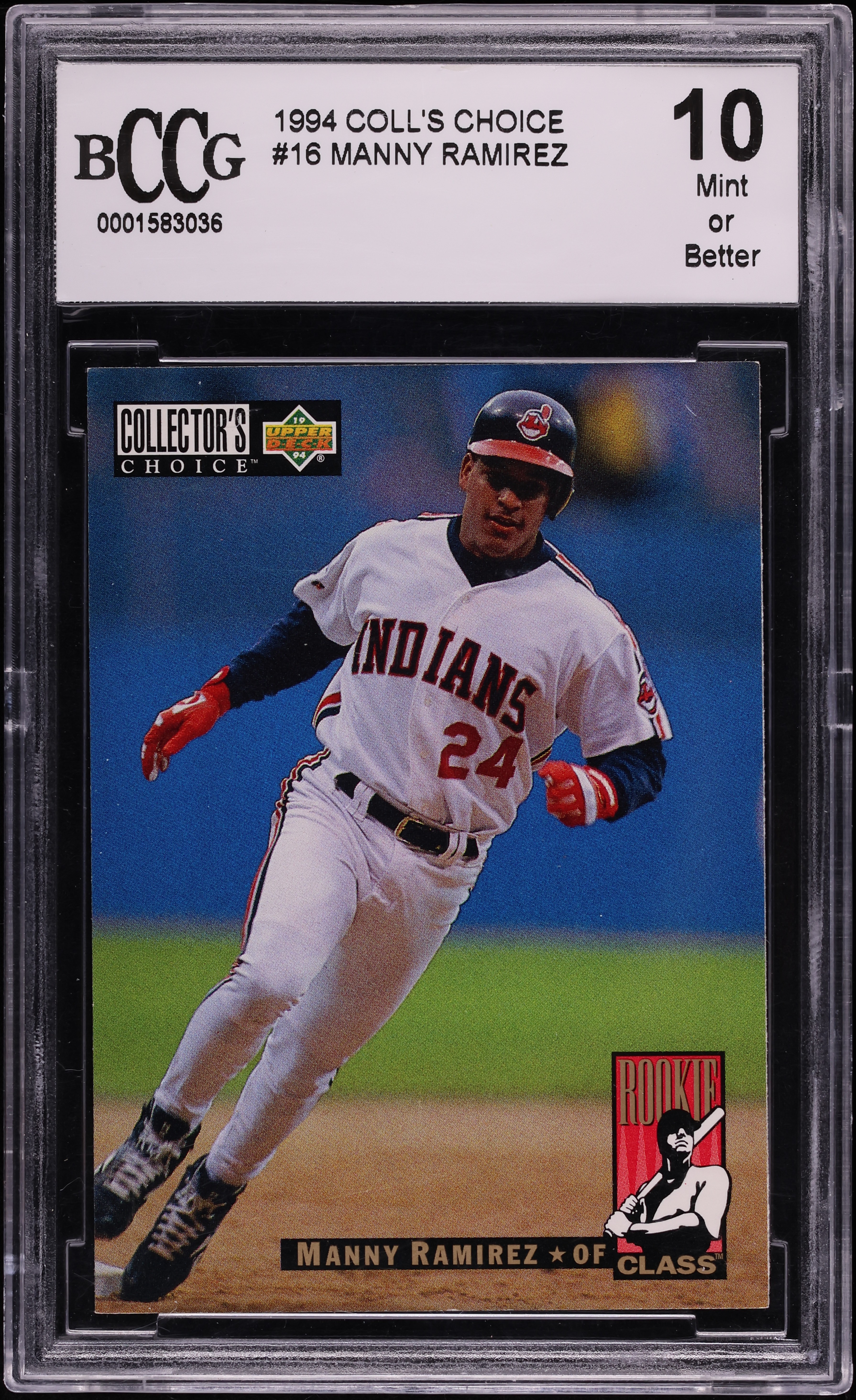1994 Collector's Choice Manny Ramirez #16 BCCG 10 on Fanatics Collect