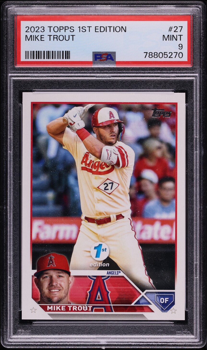 2023 Topps 1st Edition Mike Trout #27 PSA 9 MINT