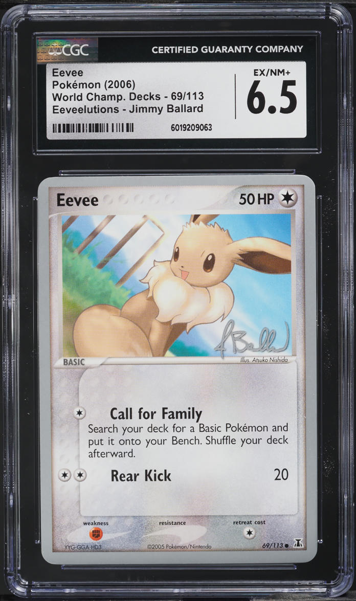 2006 Pokemon World Decks Eeveelutions Jimmy Ballard Eevee #69 CGC 6.5 EXMT+  on Fanatics Collect
