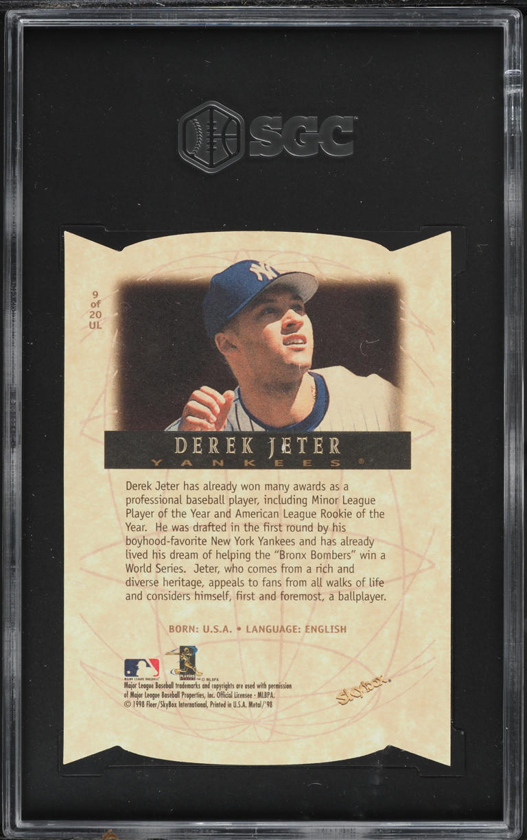 1998 Metal Universe Universal Language Derek Jeter #9UL SGC 9 MINT