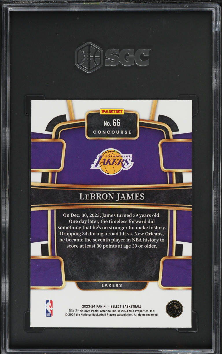 2023 Select Concourse Blue Retail LeBron James #66 SGC 10 GEM MINT