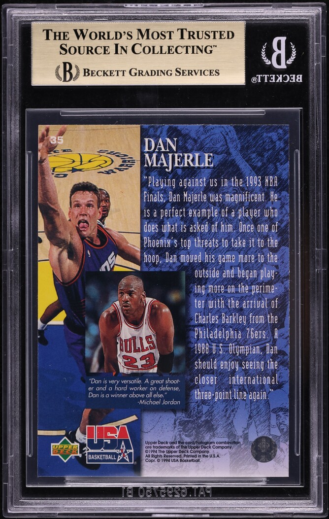 1994 Upper Deck USA Gold Medal The Jordan Report Dan Majerle #35 BGS 9.5 GEM