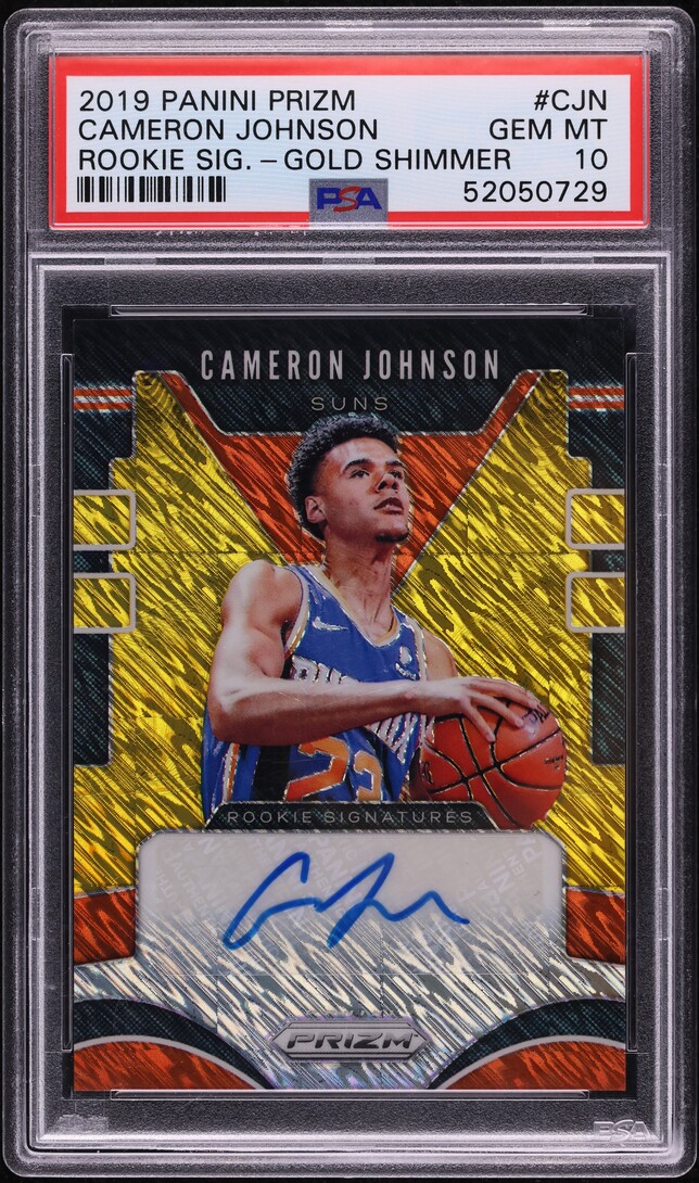 2019 Panini Prizm Gold Shimmer Cameron Johnson ROOKIE AUTO /10 PSA 10 GEM MINT