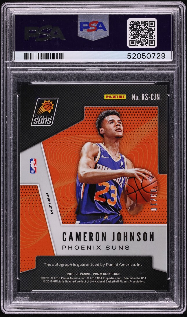 2019 Panini Prizm Gold Shimmer Cameron Johnson ROOKIE AUTO /10 PSA 10 GEM MINT