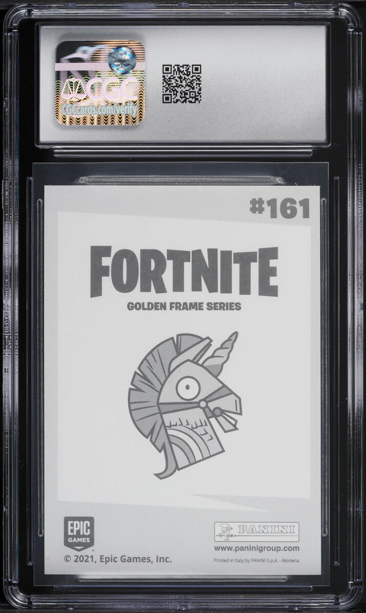 2022 Panini Fortnite Golden Frame Series Stickers Ghoul Trooper (Pink) CGC 8