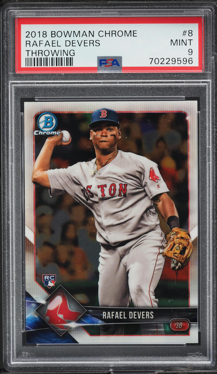 2018 Bowman Chrome Rafael Devers ROOKIE #8 PSA 9 MINT