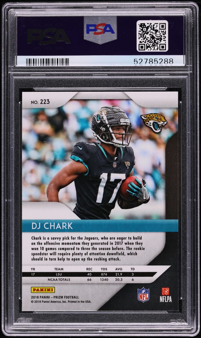 2018 Panini Prizm DJ Chark ROOKIE #223 PSA 10 GEM MINT