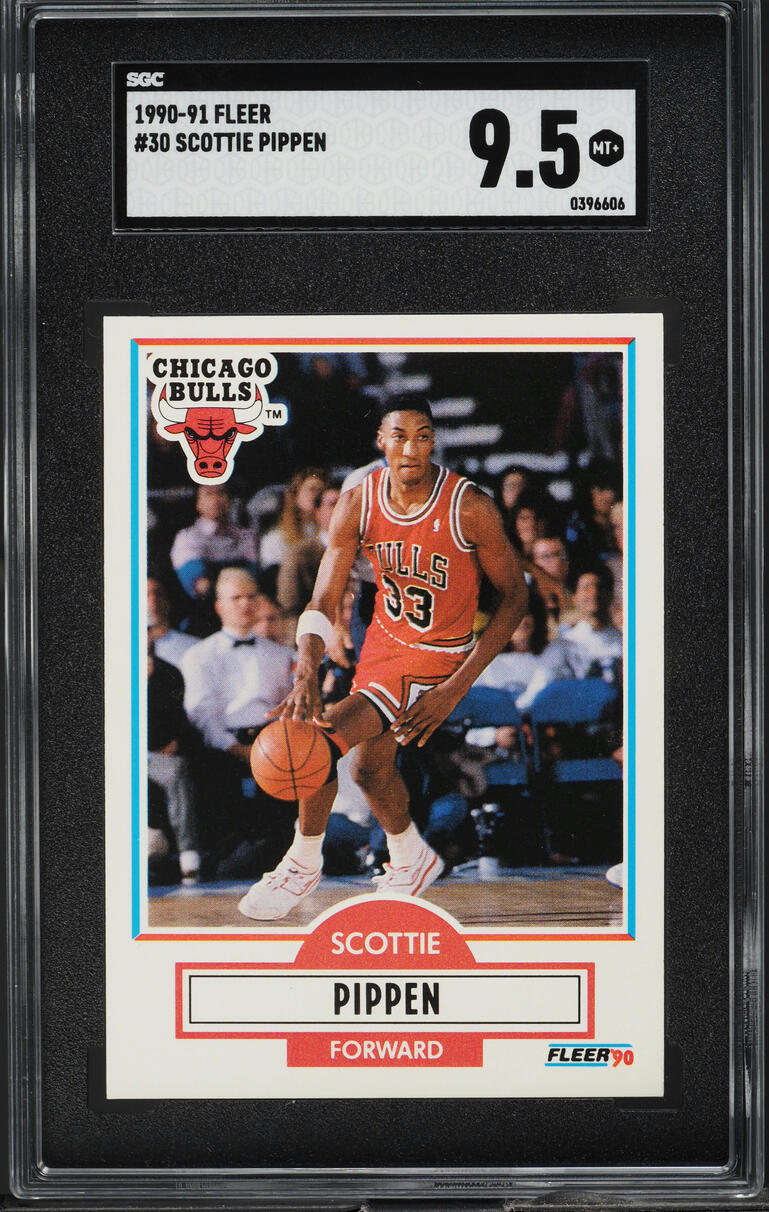 1990 Fleer Basketball Scottie Pippen #30 SGC 9.5 MINT+