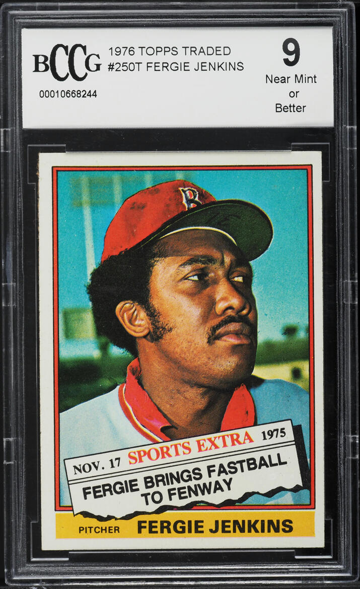 1976 Topps Traded Fergie Jenkins #250T BCCG 9 MINT