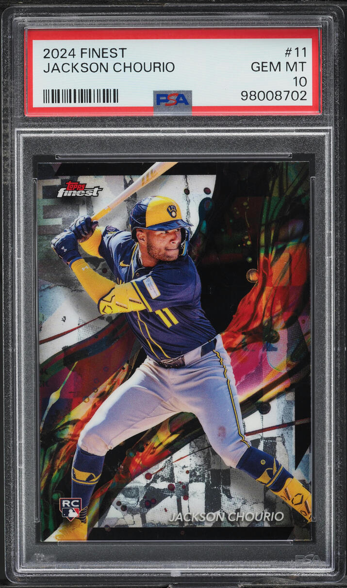2024 Finest Jackson Chourio ROOKIE #11 PSA 10 GEM MINT