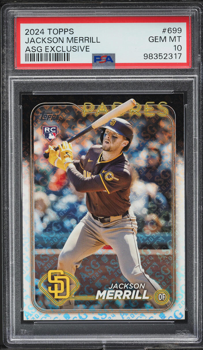2024 Topps All Star Game Exclusive Jackson Merrill ROOKIE #699 PSA 10 GEM MINT