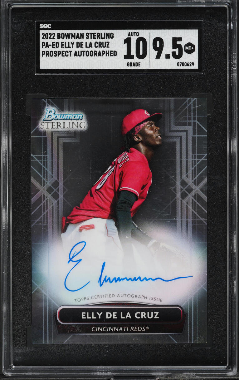2022 Bowman Sterling Prospect Elly De La Cruz AUTO #PA-ED SGC 9.5 MINT+