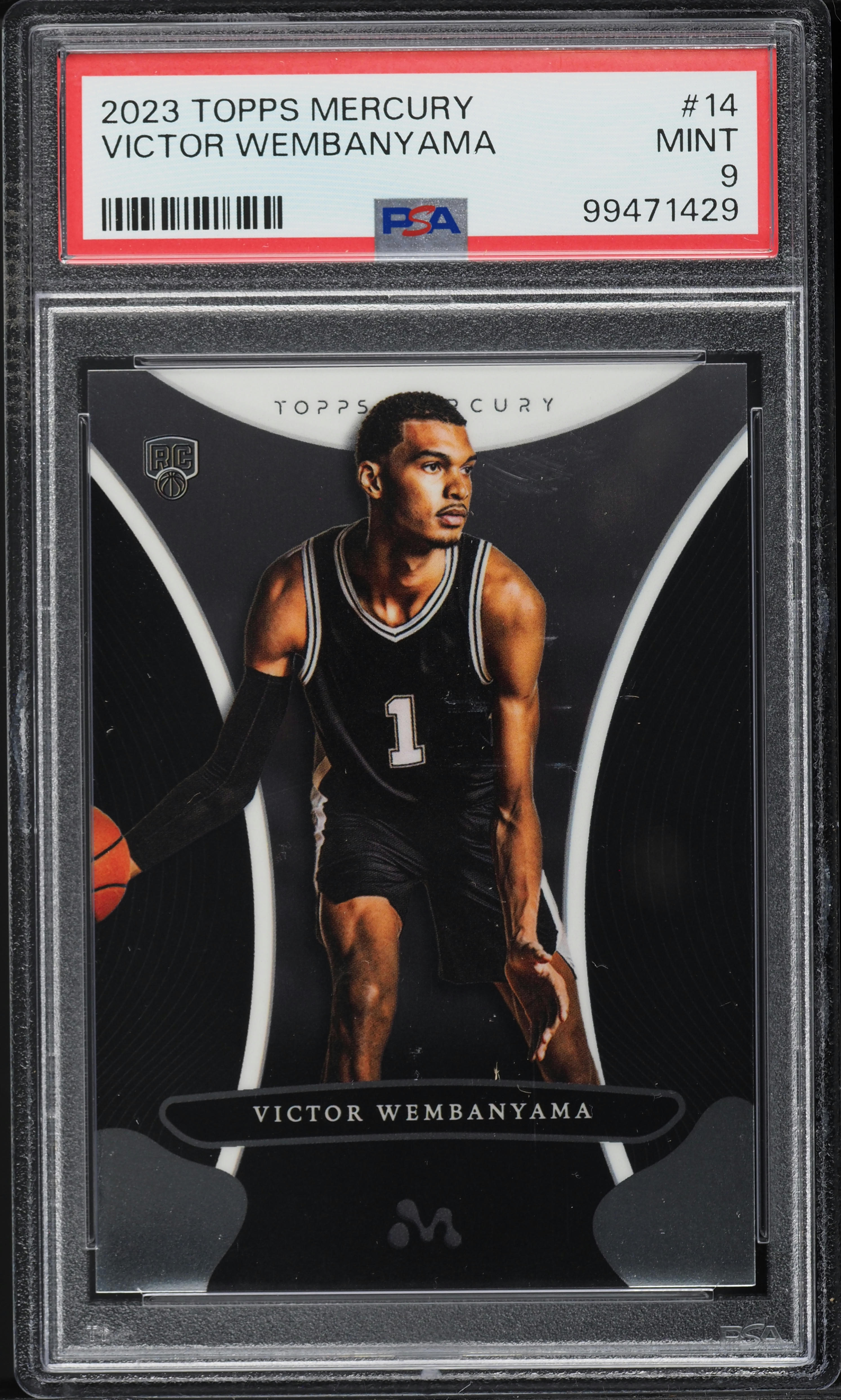 2023 Topps Mercury Victor Wembanyama ROOKIE #14 PSA 9 MINT on