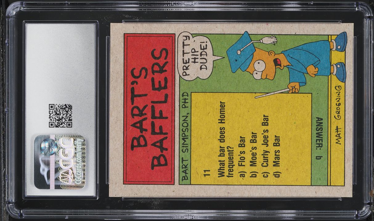 1990 Topps The Simpsons You Said Left I Said Right #51 CGC 8 NM-MT