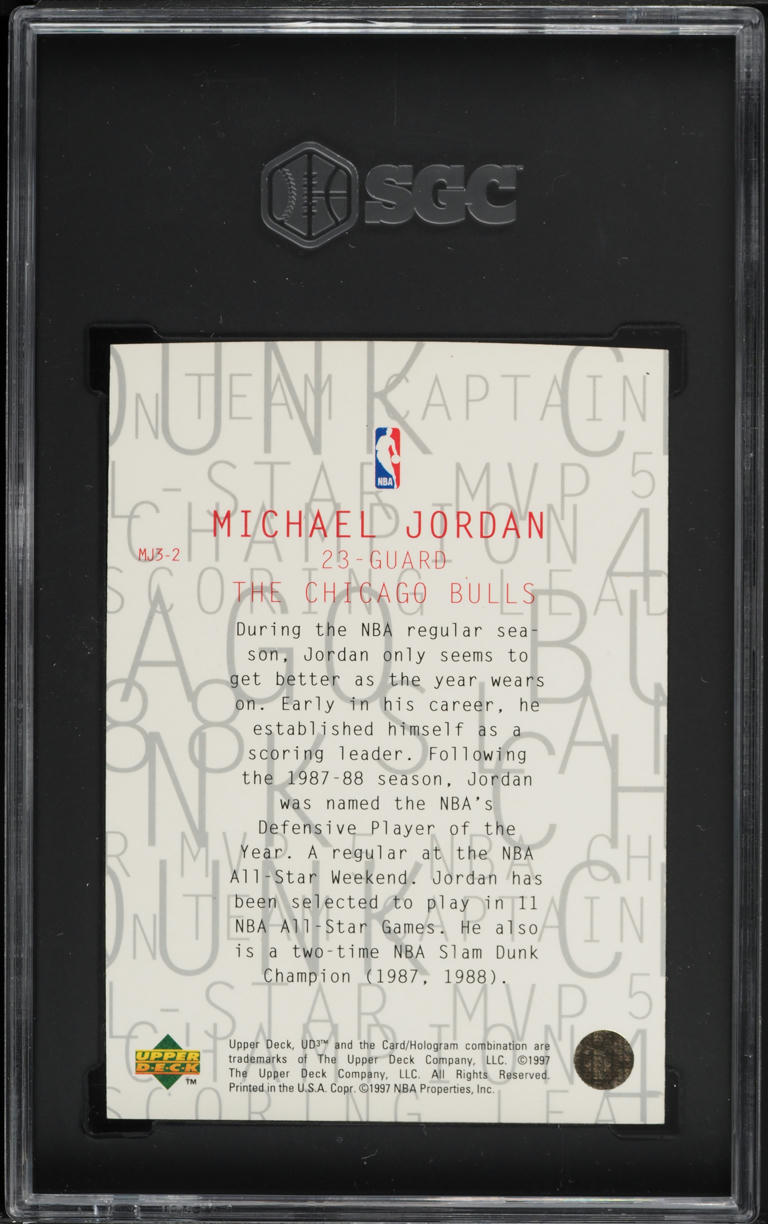 1997 UD3 MJ3 Michael Jordan #MJ3-2 SGC 9 MINT