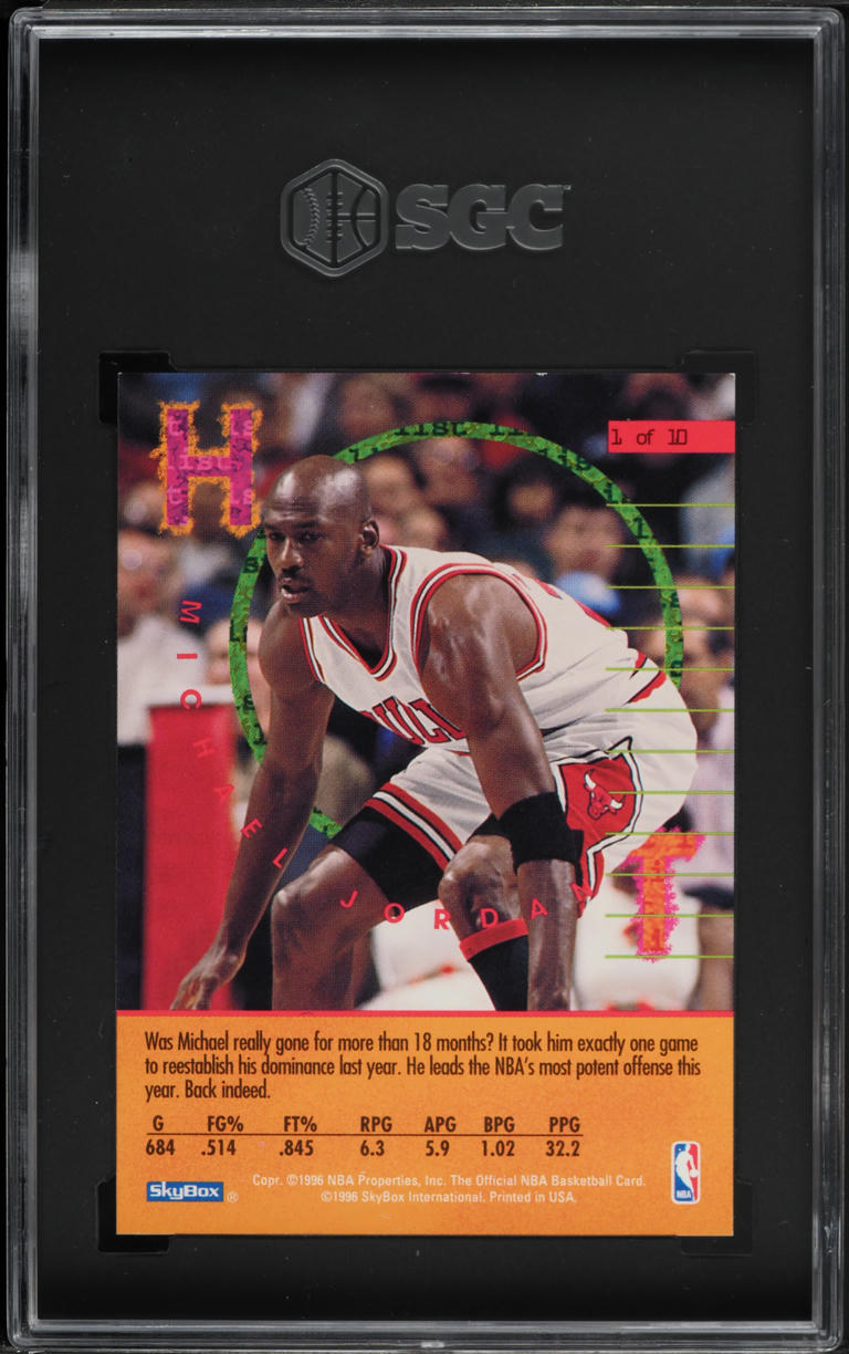 1995 Hoops Hot List Michael Jordan #1 SGC 9 MINT