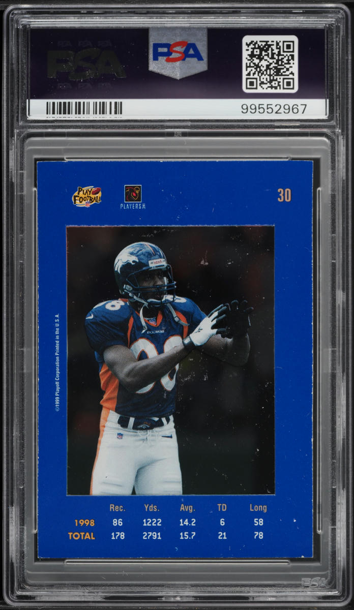 1999 Playoff Absolute SSD Rod Smith #30 PSA 6 EXMT