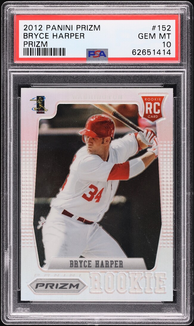 2012 Panini Prizm Silver Bryce Harper ROOKIE #152 PSA 10 GEM MINT