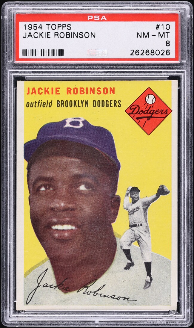 1954 Topps Jackie Robinson #10 PSA 8 NM-MT