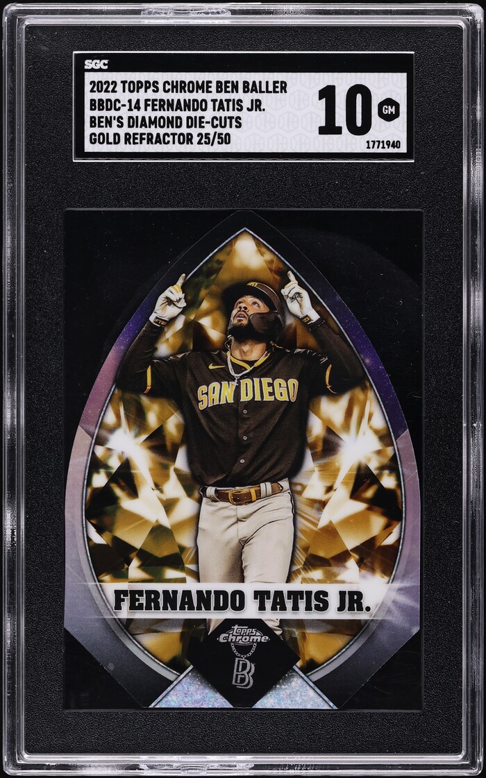 2022 Topps Chrome Ben Baller Ben's Diamond Gold Refractor Die-Cut