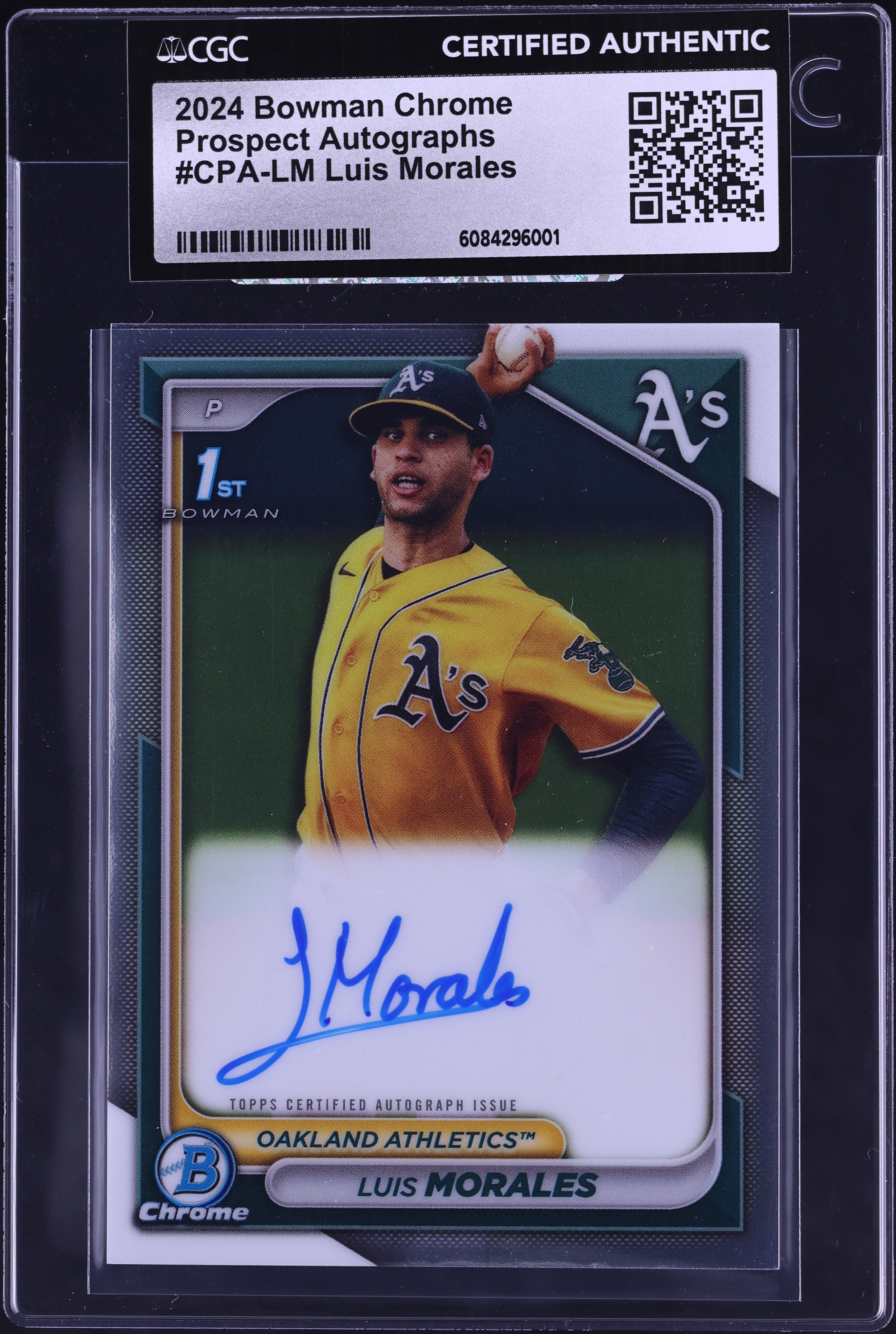 2024 Bowman Chrome Prospects- Luis Morales 1st Bowman Blue 