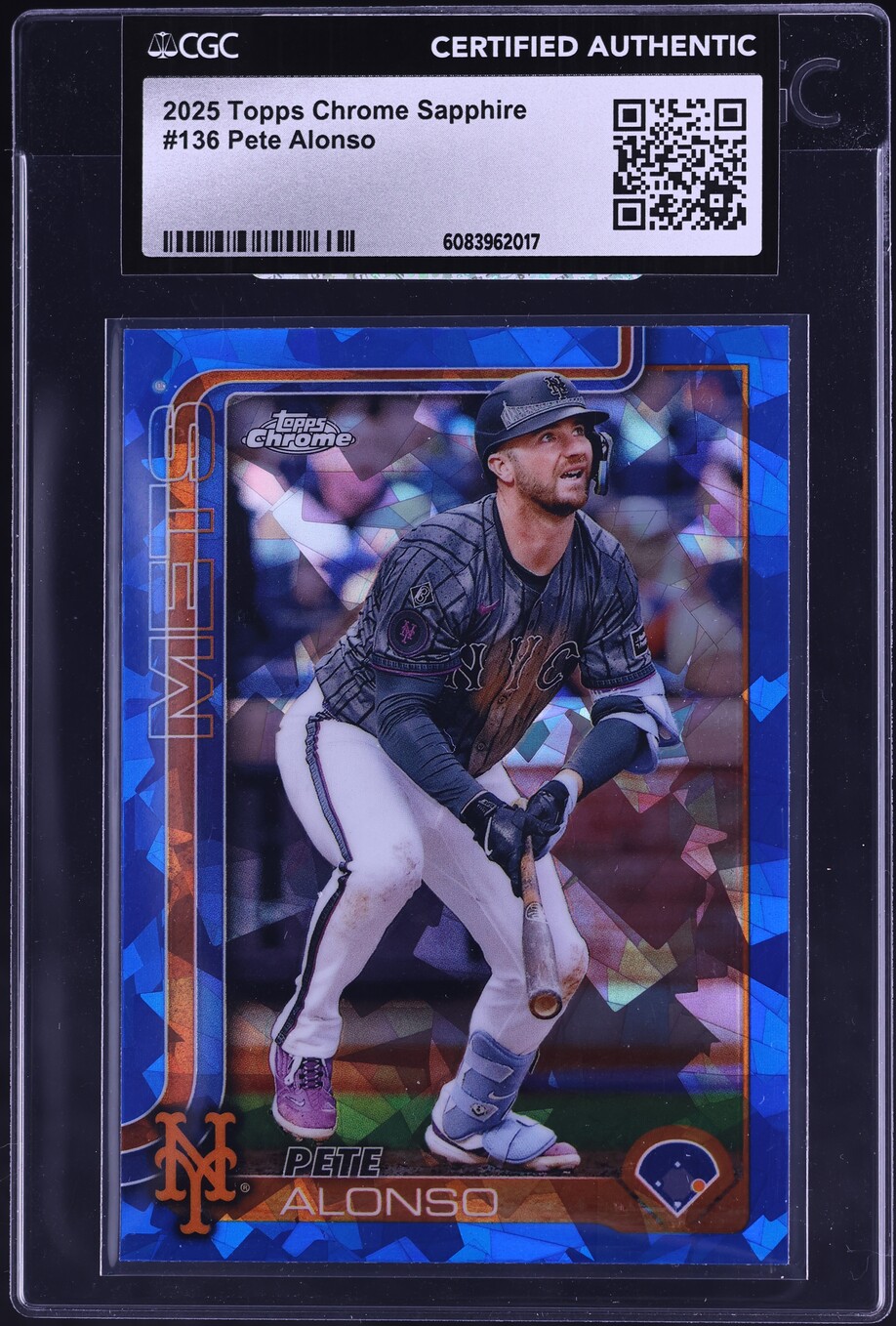 2025 Topps Chrome Sapphire Pete Alonso #136 CGC AUTH on Fanatics 