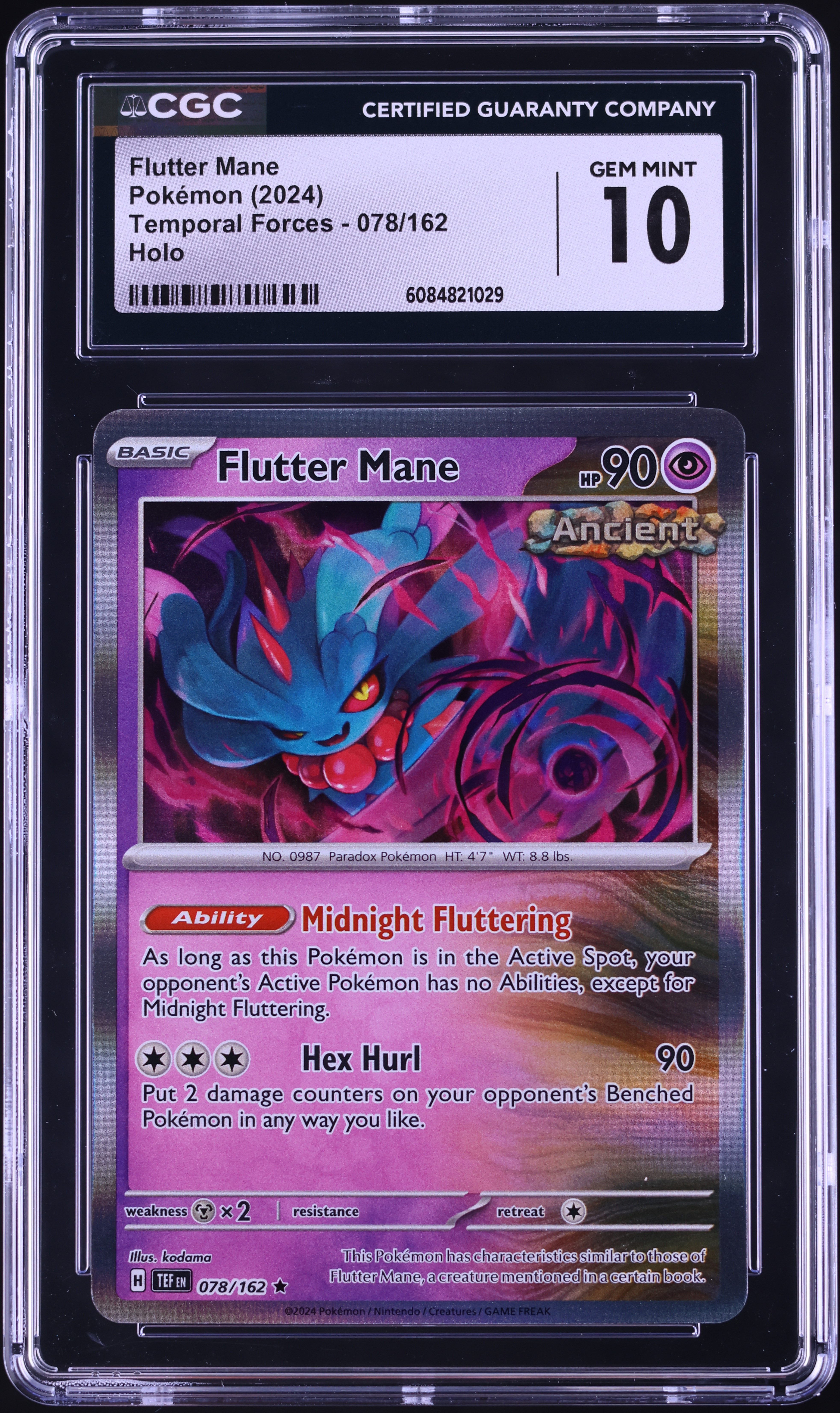 pokemon flutter mane card - 078 - Trick or Trade 2024 - Cosmos Holo [metal] x2 Retreat Cost Flutter Mane - Pokmon TCG