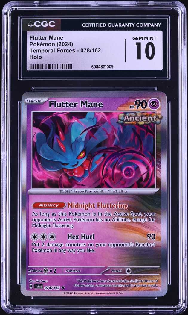 2024 Pokemon SV Temporal Forces Holo Flutter Mane #78 CGC 10 GEM MINT