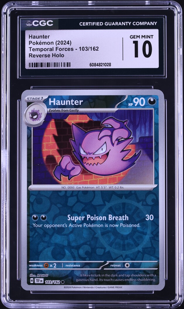 2024 Pokemon SV Temporal Forces Reverse Holo Haunter #103 CGC 10 GEM MINT on Fanatics Collect 2024 Pokemon SV Temporal Forces Reverse Holo Haunter #103 CGC 10 GEM MINT on Fanatics Collect