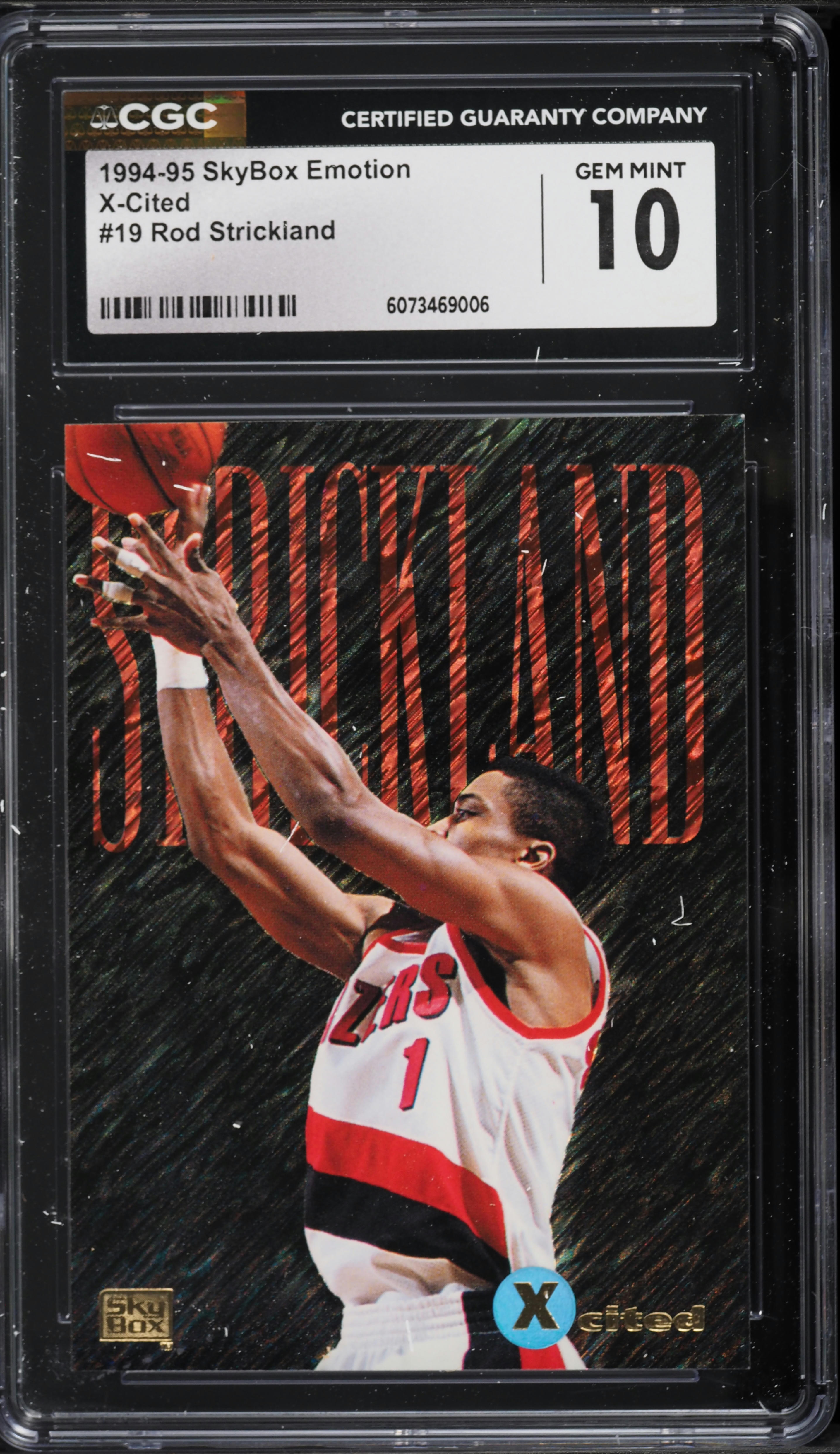 1994 Skybox E-motion X-Cited Rod Strickland #19 CGC 10 GEM MINT on 